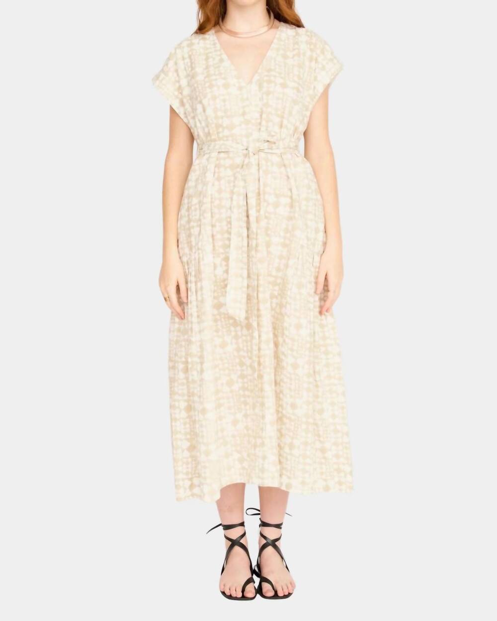 NEW MIRTH oaxaca midi dress in sandcastle
